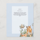 BUDGET Woodland Animals Baby Boy Girl Shower INVs Flyer (Hinten)