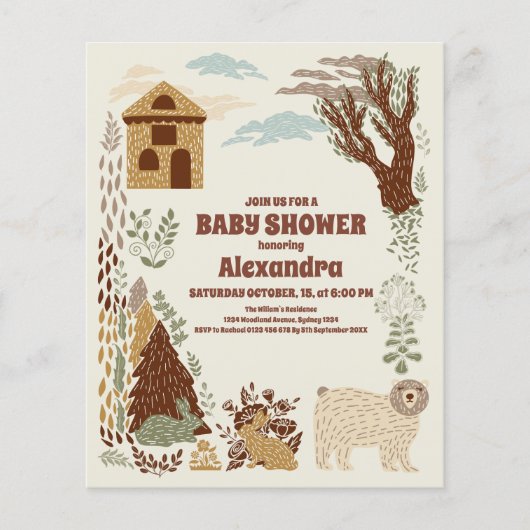 Budget Woodland Animals Kinderdusche (Vorderseite)