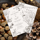 Budget Woodland Animals Kinderdusche Postkarte