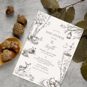 Budget Woodland Animals Kinderdusche Postkarte