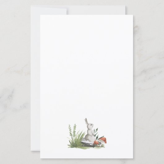 Budget Woodland Baby Q Backyard Babydusche Einladu (Rückseite)