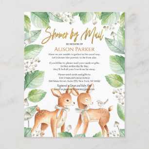 Budget Woodland Deer Floral Baby Shooter by Mail Flyer