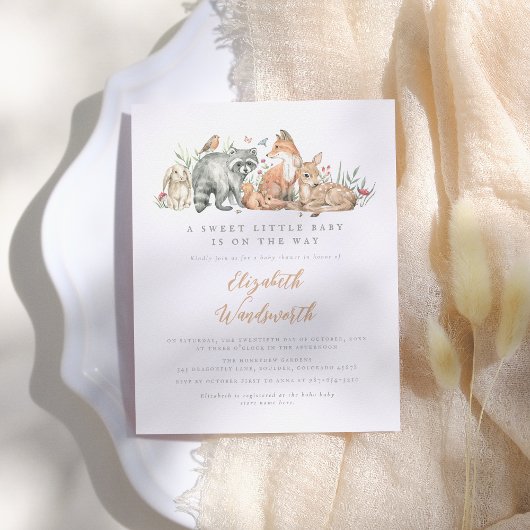 Budget Woodland Forest Animals Vintag Babydusche