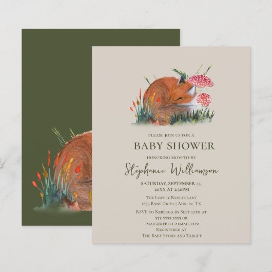 Budget Woodland Fox Herbstdusche (Vorne/Hinten)