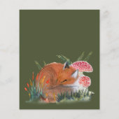 Budget Woodland Sleepy Fox Baby Dusche Vielen Dank (Rückseite)