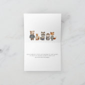 Budget Woodland Wasserfarbe Kinderdusche Dankeskarte (Innenseite)