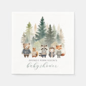 Budget Woodland Wasserfarbe Kinderdusche Serviette (Vorderseite)