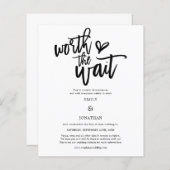 Budget Worauf warten Hochzeit speichern Sie das Da (Vorne/Hinten)