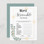 Budget Word Scrumble Brautparty Game (Vorne/Hinten)