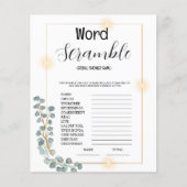 Budget Word Scrumble Brautparty Game (Vorderseite)