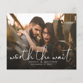 Budget Worth the Wait Wedding Foto Script Modern