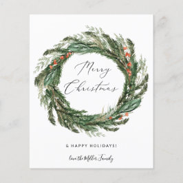 Budget Wreath - Frohe Weihnachten Flyer