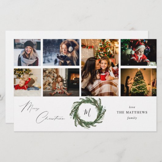 Budget Wreath Monogram 7 Foto Weihnachtszeit-Mitte (Vorne/Hinten)