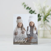 Budget Wunder seiner Liebe Foto Weihnachtskarte (Stehend Vorderseite)