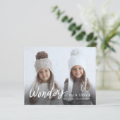 Budget Wunder seiner Liebe Foto Weihnachtskarte (Stehend Vorderseite)