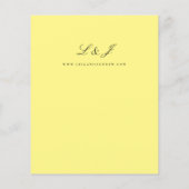 Budget Yellow Calligraphy Wedding (Rückseite)