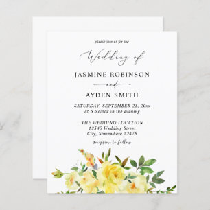 Budget Yellow Floral Wedding