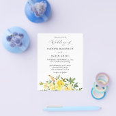 Budget Yellow Floral Wedding Flyer (Einzeln)