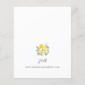 Budget Yellow Floral Wedding V2 Flyer (Hinten)