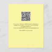 Budget Yellow Lemon QR Code Einladung Hochzeit (Rückseite)