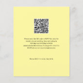 Budget Yellow Lemon QR Code Einladung Hochzeit (Rückseite)