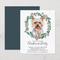 Budget Yorkshire Terrier Dog Einladung zu Weihnach