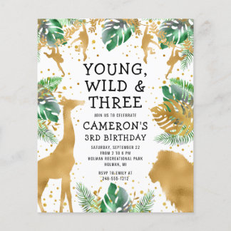 Budget Young Wild 3. Geburtstag Einladung