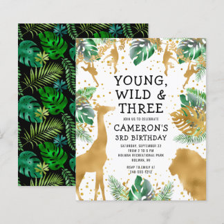 Budget Young Wild 3. Geburtstag Einladung