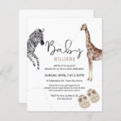 Budget Zebra Safari Neutral Baby Dusche (Vorne/Hinten)