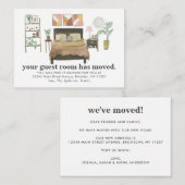 Budget Zimmer Moved Boho Chic Schlafzimmerbewegung Mitteilungskarte (Vorne/Hinten)