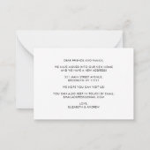 Budget Zuhause Sweet Change Foto Moving Mitteilungskarte (Rückseite)