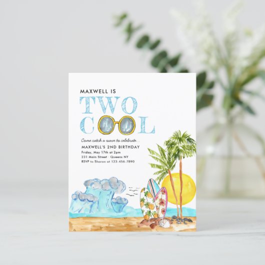 Budget Zwei Coole Surfstrandwaves 2. Geburtstag (Stehend Vorderseite)