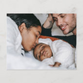 Budget Zwei Foto Minimal Green Happy Holidays Card (Rückseite)