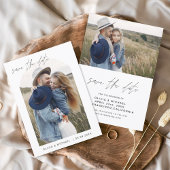 Budget Zwei Foto Save the Date elegant Minimalisti