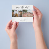 Budget Zwei Foto Save the Date Postkarte Flyer (Gruppe)