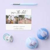 Budget Zwei Foto Save the Date Postkarte Flyer (Einzeln)