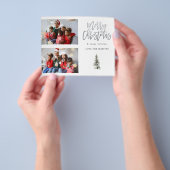 Budget Zwei Foto Weihnachtsbaum Moderne Flyer (Gruppe)
