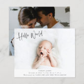 Budget Zwei Fotos doppelte Geburtenankündigung (Vorne/Hinten)