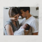 Budget Zwei Fotos doppelte Geburtenankündigung (Rückseite)