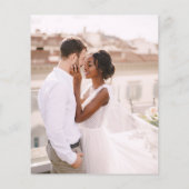 Budget Zwei Fotos Einfaches Save the Date Bild Flyer (Hinten)