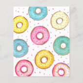 Budget Zwei süße Donuts 2. Geburtstag Einladung (Rückseite)