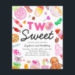 Budget ZWEI SWEET Candy Kids Candyland Geburtstag<br><div class="desc">Niedlichen zwei SWEET Candy Land Kids Candyland Geburtstag Einladung</div>