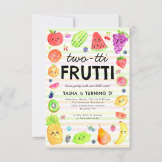 Budget ZWEI-tti Frutti Sommer Obst 2. Geburtstag Mitteilungskarte