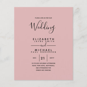 Budget Zweisprachig Spanisch BODA Englisch Hochzei Flyer
