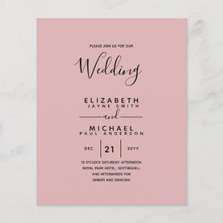 Budget Zweisprachig Spanisch BODA Englisch Hochzei Flyer
