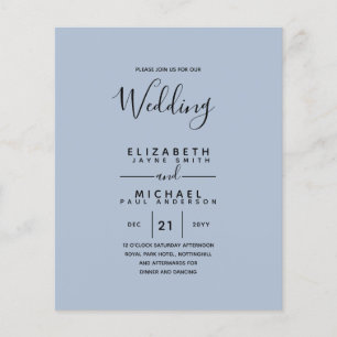 Budget Zweisprachige Spanisch BODA Englische Hochz Flyer