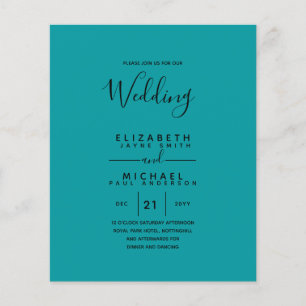 BUDGET Zweisprachige Spanische Hochzeit Englisch H Flyer