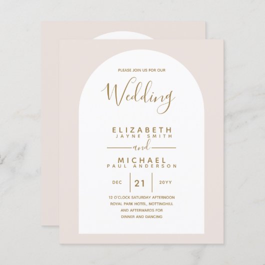 BUDGET Zweisprachiges Spanisches Englisch Boda Wed (Vorne/Hinten)