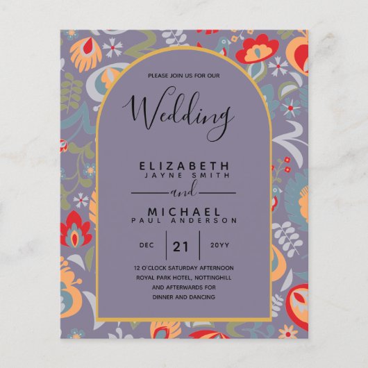 BUDGET Zweisprachiges Spanisches Englisch Boda Wed (Vorderseite)