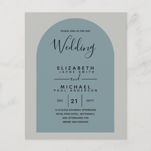 BUDGET Zweisprachiges Spanisches Englisch Boda Wed (Vorderseite)